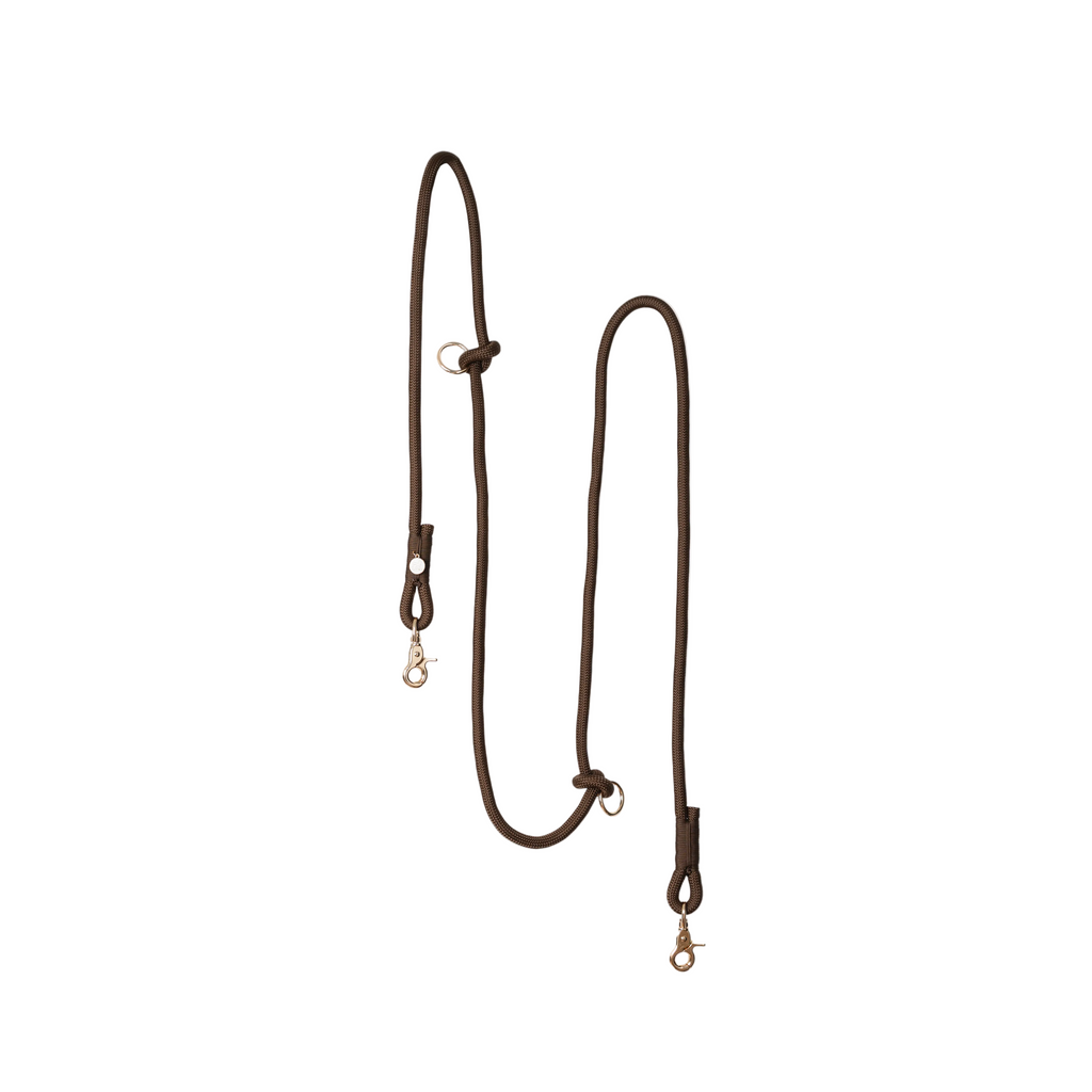 'Brown' - Hands Free Braided Leash
