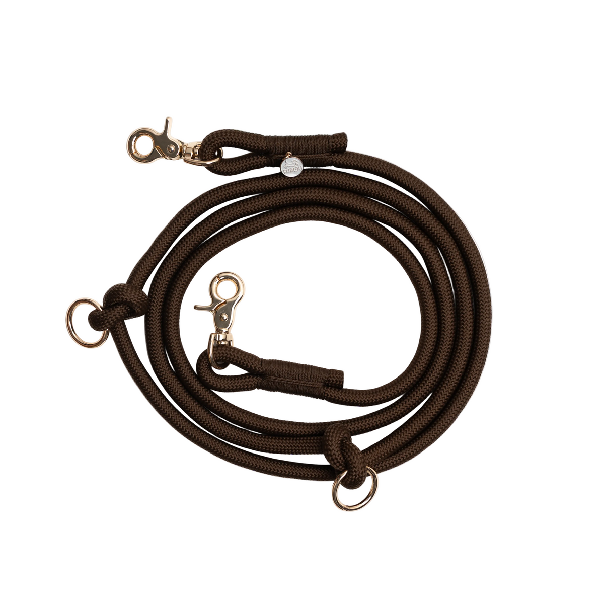 'Brown' - Hands Free Braided Leash