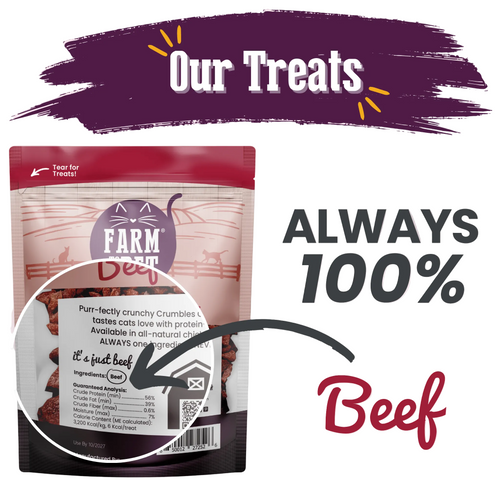 Beef Crumbles Cat Treats | High Protein Treats for Cats