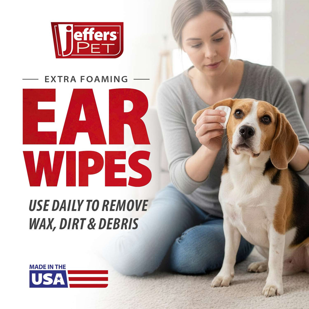 Dog Ear Cleaning Wipes, 100 Count