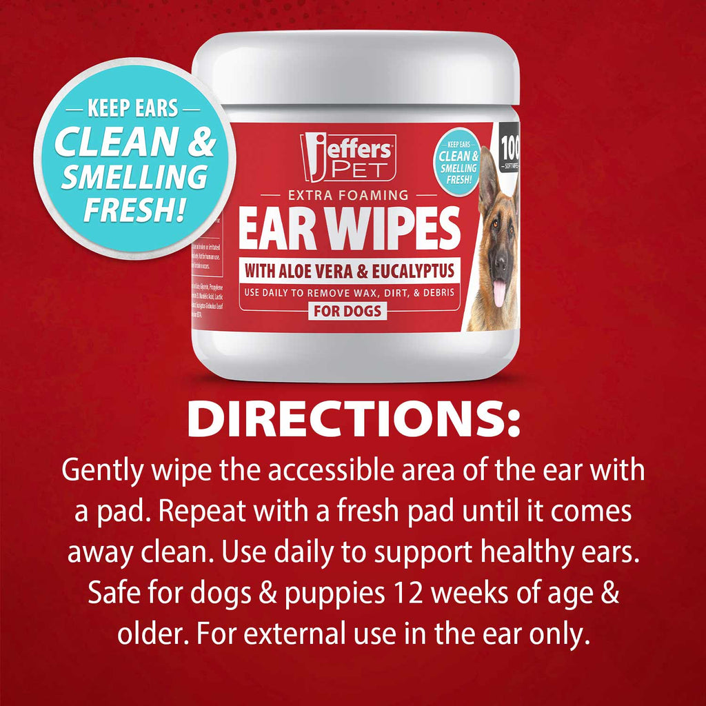 Dog Ear Cleaning Wipes, 100 Count