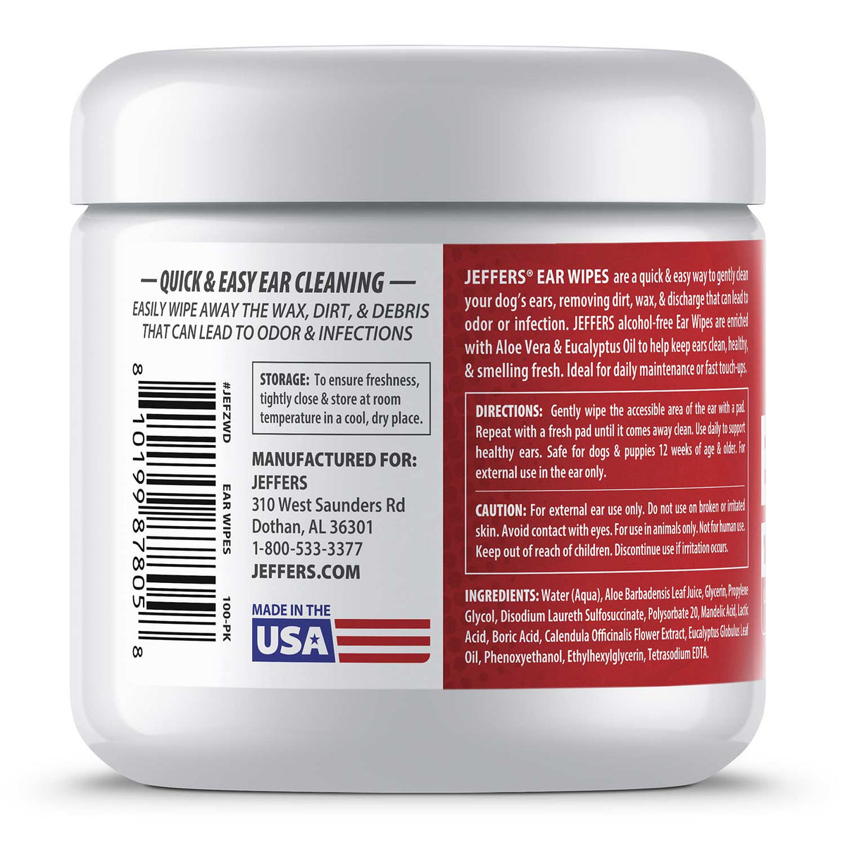 Dog Ear Cleaning Wipes, 100 Count