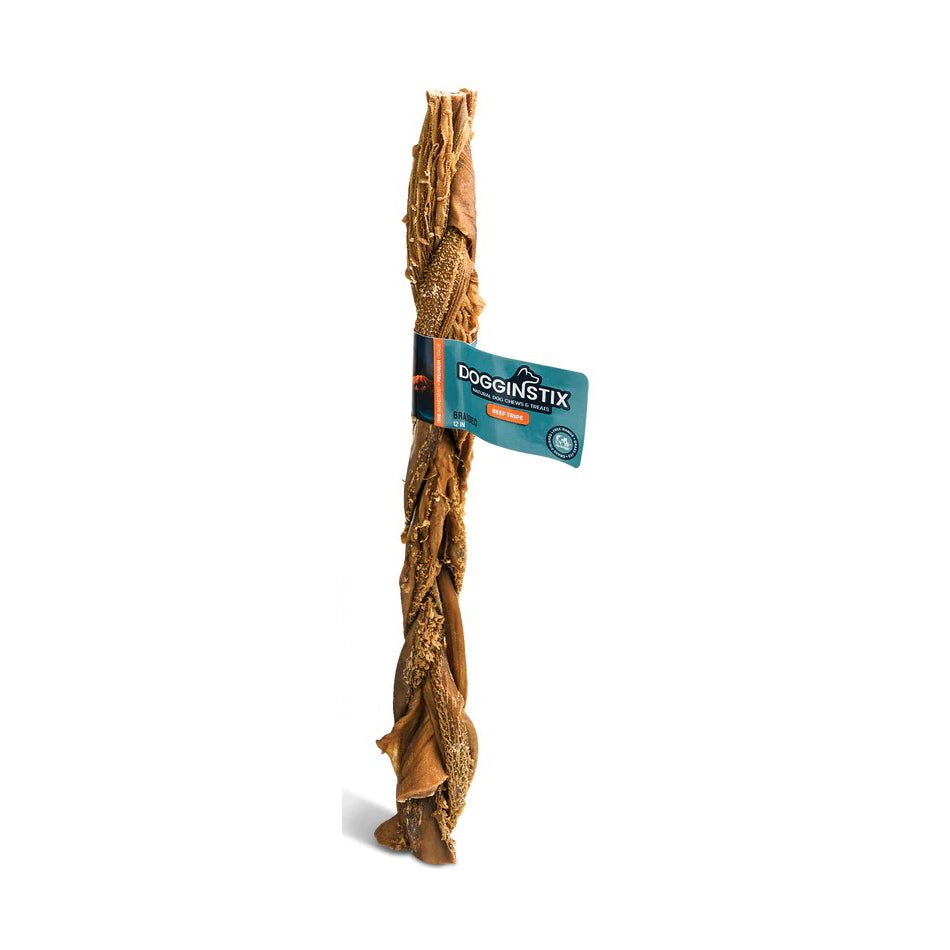 Dogginstix Braided Beef Tripe Natural Dog Chew | Digestible, Nutrient Rich, Omega 3