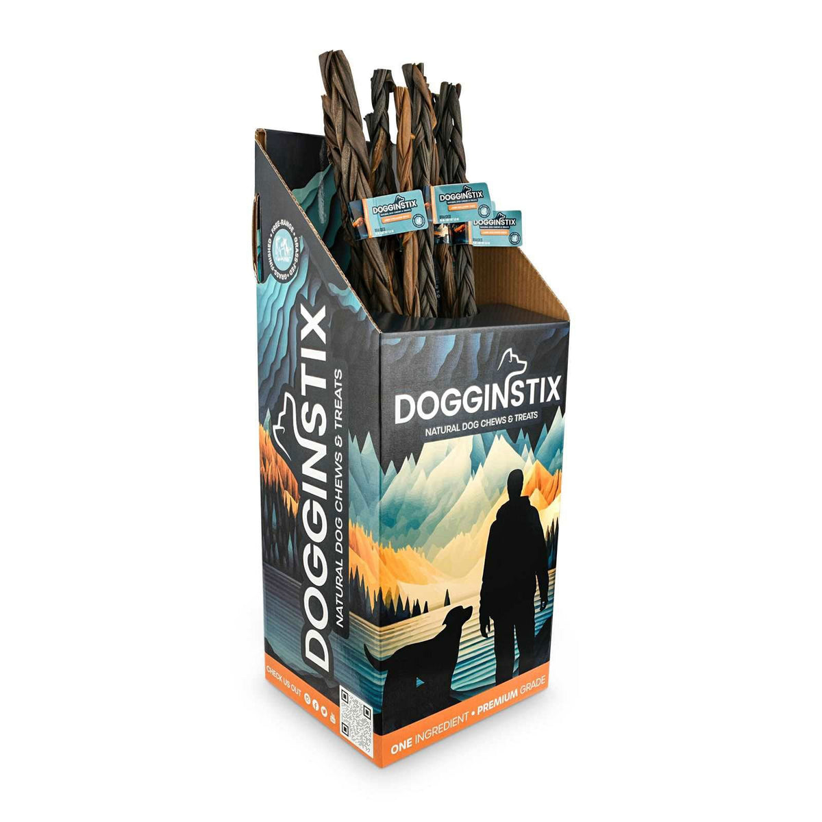 Dogginstix Braided Lamb Collagen Dog Chew | Long Lasting, Digestible, High Protein Rawhide Alternative