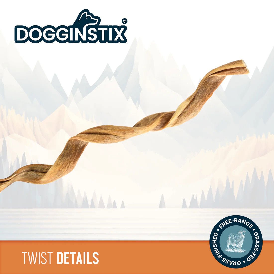 Dogginstix Braided Lamb Collagen Twist Dog Chew | Natural, Odor Free, Long Lasting