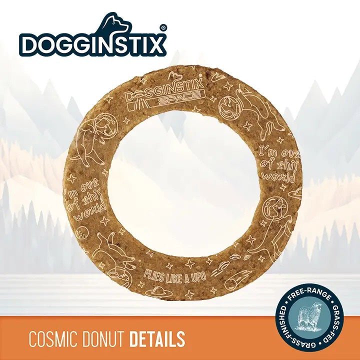 Dogginstix Lamb Collagen Cosmic Donut Dog Chew & Toy | Natural, Grass-Fed, Low Fat