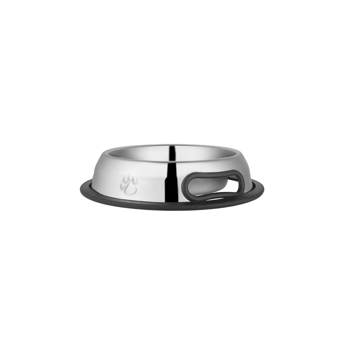Pet Embossed No-Tip Anti-Skid Stainless Steel Pet Bowls for Dogs, Cats, Puppies, Kittens | Rubber Base, Food & Water Feeding Dish