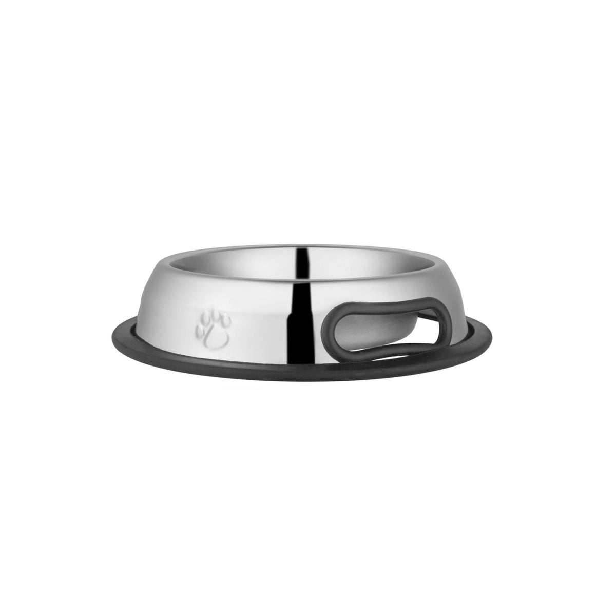 Pet Embossed No-Tip Anti-Skid Stainless Steel Pet Bowls for Dogs, Cats, Puppies, Kittens | Rubber Base, Food & Water Feeding Dish