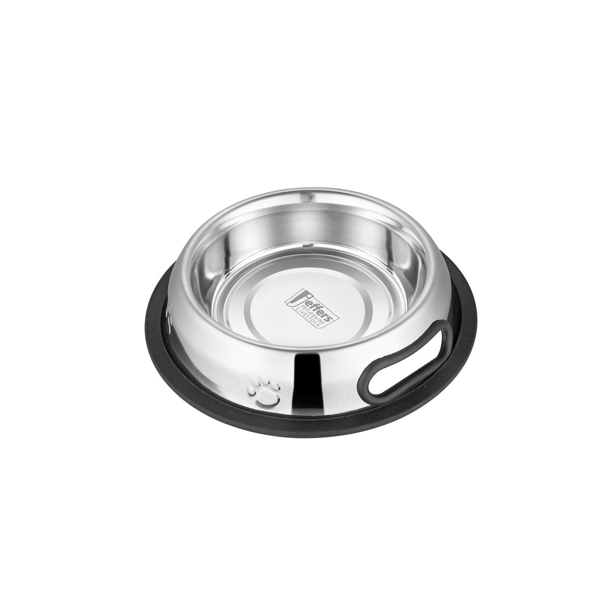 Pet Embossed No-Tip Anti-Skid Stainless Steel Pet Bowls for Dogs, Cats, Puppies, Kittens | Rubber Base, Food & Water Feeding Dish