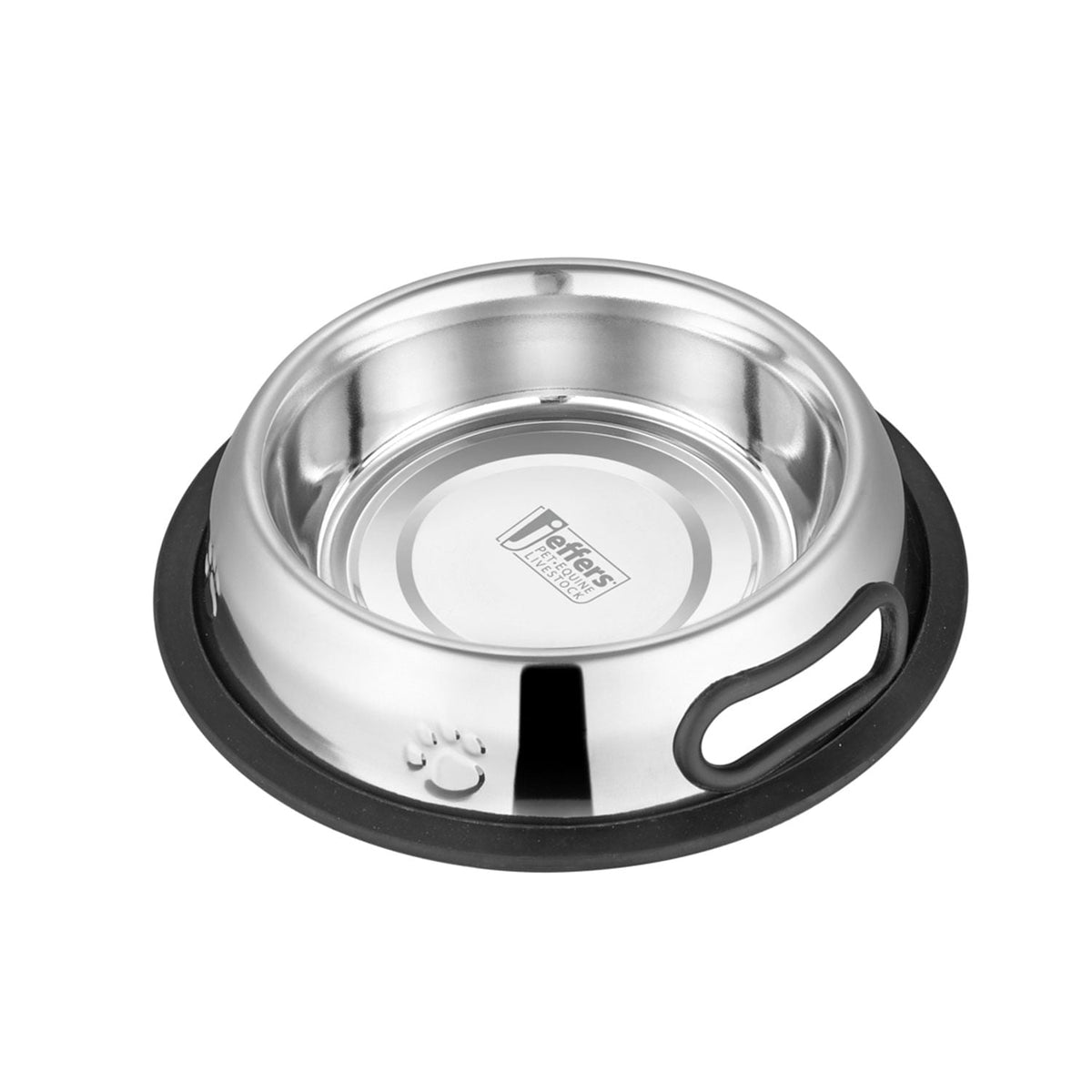 Pet Embossed No-Tip Anti-Skid Stainless Steel Pet Bowls for Dogs, Cats, Puppies, Kittens | Rubber Base, Food & Water Feeding Dish