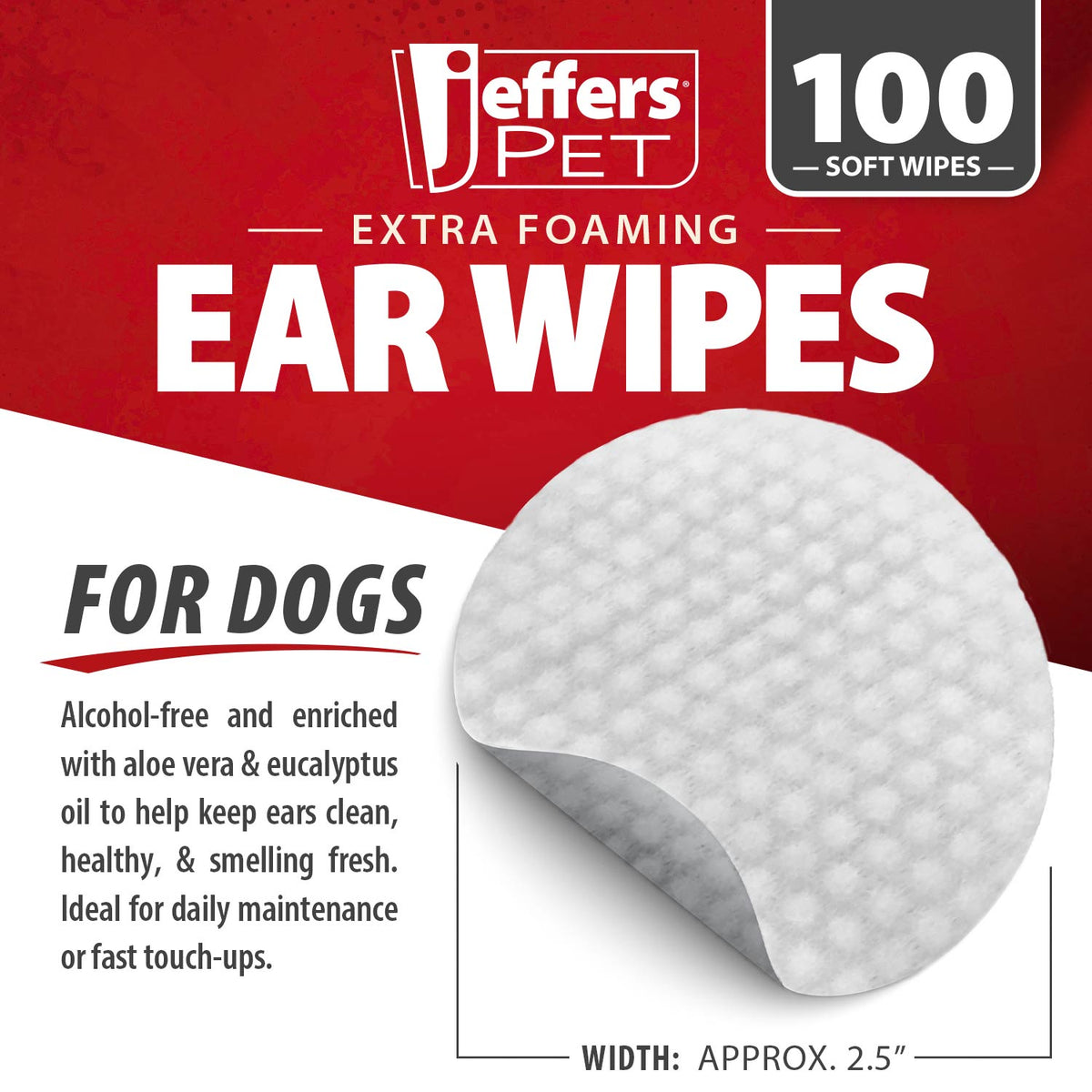 Dog Ear Cleaning Wipes, 100 Count