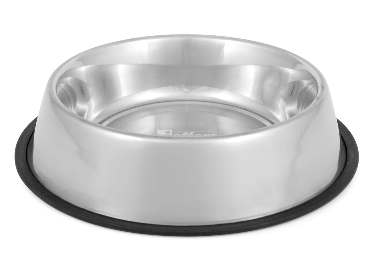 No-Skid/No-Tip Stainless Steel Pet Bowls