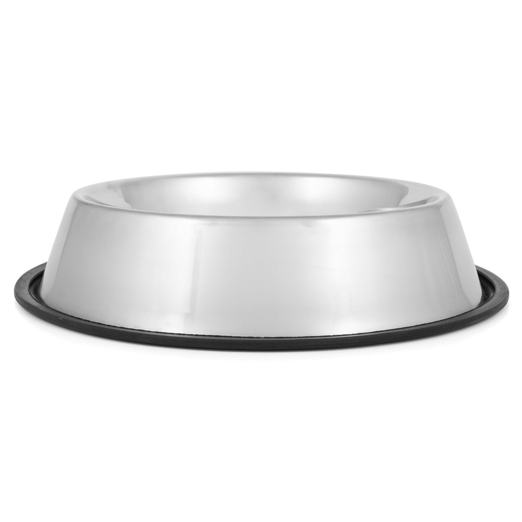 No-Skid/No-Tip Stainless Steel Pet Bowls