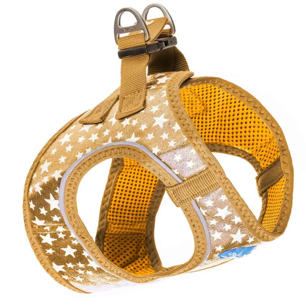 Plush Step In Glitter Glow Harness - Gold