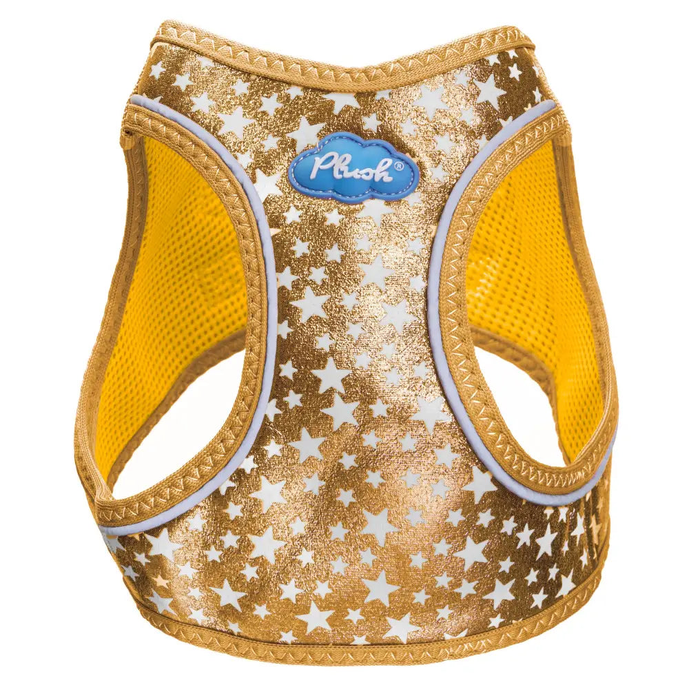 Plush Step In Glitter Glow Harness - Gold